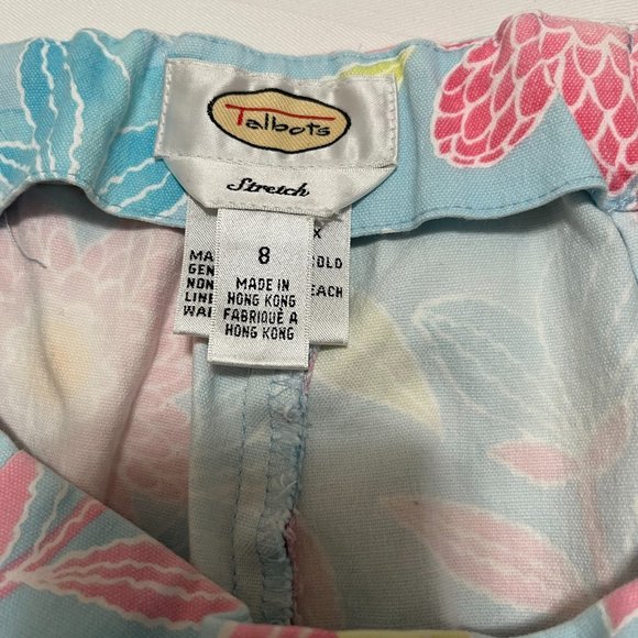 Talbots floral print 3/4 pants Sz8 - Picture 6 of 8